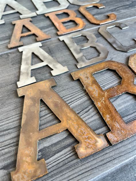 metal letters and numbers that can be attached to hous|2 inch metal address letters.